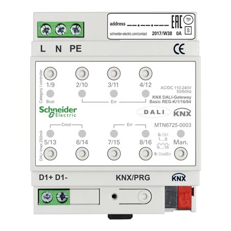 Schneider Electric KNX DALI-Gateway Basic REG-K/1/16/64 1Kanal MTN6725-0003