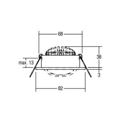 Brumberg Leuchten LED-Einbaustrahler 350mA 3000K chrom 12361023