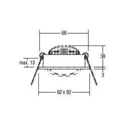 Brumberg Leuchten LED-Einbaustrahler 350mA 3000K weiss 12362073