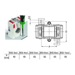 WAGO GmbH& Co. KG Aufsteck-Stromwandler 855-305/250-501