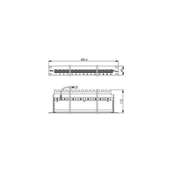 Telegärtner PatchPanel MPP24-HS Cat.6A RAL 9005 sw 100007034