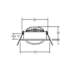 Brumberg Leuchten LED-Einbaustrahler 350mA d2w weiß 12461073