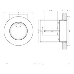 EVN Lichttechnik P-LED Wandeinbauleuchte IP54 700mA 2W 3000K P20302 ws