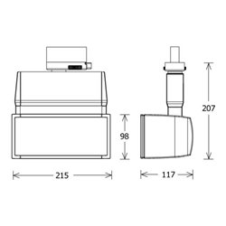 LTS Licht&Leuchten LED-Stromschienenstrahler weiß 4000K EL 304.40.2 ws