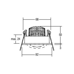 Brumberg Leuchten LED-Einbaustrahler 350mA 3000K,IP65, chrom 12353023