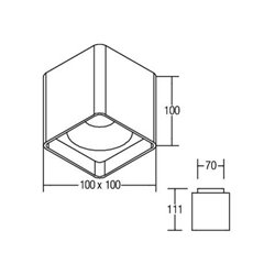 Brumberg Leuchten LED-Deckenanbauleuchte 3000K weiß 12040173