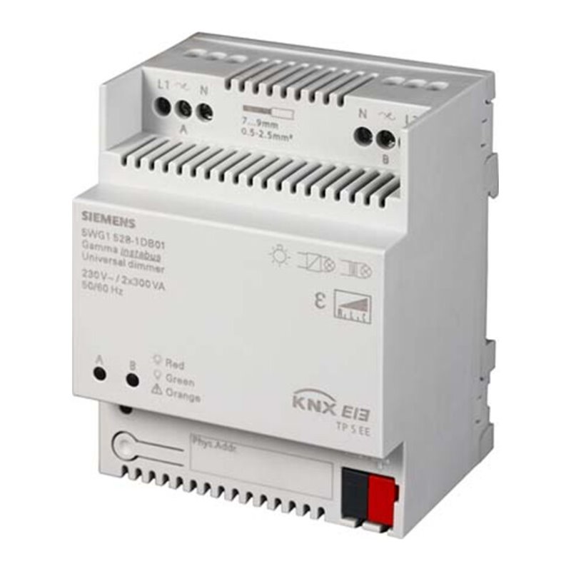 Siemens Indus.Sector Universal-Dimmer 2x300VA, 230VAC 5WG1528-1DB01