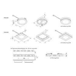 Hera 3er-Set LED-Einbauleuchte 4W ww eds +LED24/15W 61056303002
