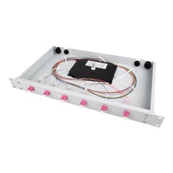 Telegärtner Spleißbox bestückt 24xLCD 50/125OM4 1HE TNSB-Be-24LCD-50-OM4