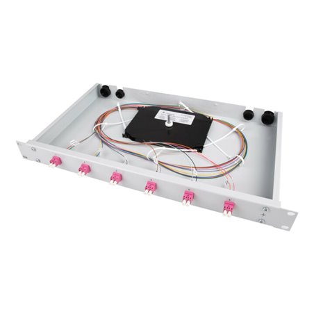 Telegärtner Spleißbox bestückt 24xLCD 50/125OM4 1HE TNSB-Be-24LCD-50-OM4