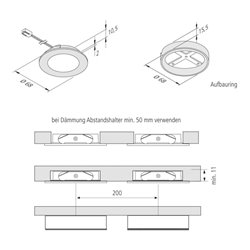 Hera 5er-Set LED-Einbauleuchte 3W ww Tr.24/30W 61056958002