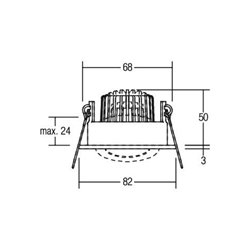 Brumberg Leuchten LED-Einbaustrahler IP65 350mA 1800-3000K 12443073