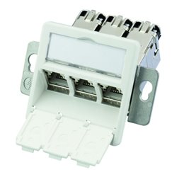 Telegärtner Modulaufn. AMJ-S 3fach T568A UP/50flexCat6A 100022966