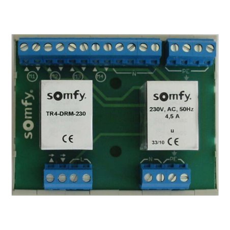 Somfy Trennrelais Hutsch. f.4 Antriebe TR4-DRM-230