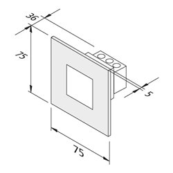 Hera LED-Wandeinbauleuchte edelstahloptik ww 20202720108