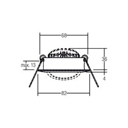 Brumberg Leuchten LED-Einbaustrahler 230V 3000K ni.matt 38363153