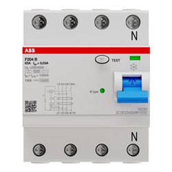 ABB Stotz S&J FI-Schutzschalter TypB 4P 63A,30mA,3kA,4TE F204B-63/0,03-4TE
