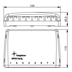 Telegärtner Mini-Verteiler leer MPD8 apws TH35 100021392