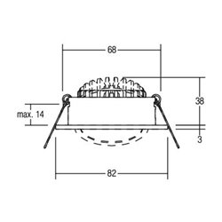 Brumberg Leuchten LED-Einbaustrahler 230V d2w,dim. Ph. 39461073