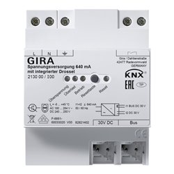 Gira KNX-Spannungsversorgung 640mA Drossel REG 213000