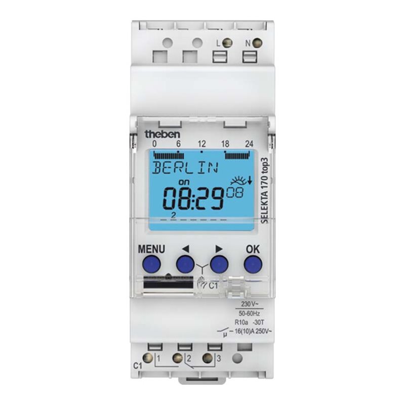 Theben Digitale Zeitschaltuhr 1 Kanäle SELEKTA 170 top3
