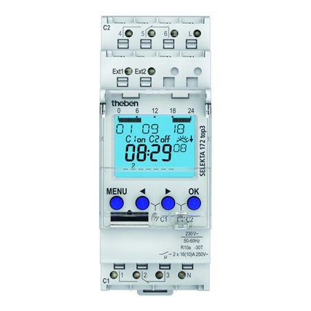 Theben Digitale Zeitschaltuhr Auto+Wochenprog. 2K SELEKTA 172 top3