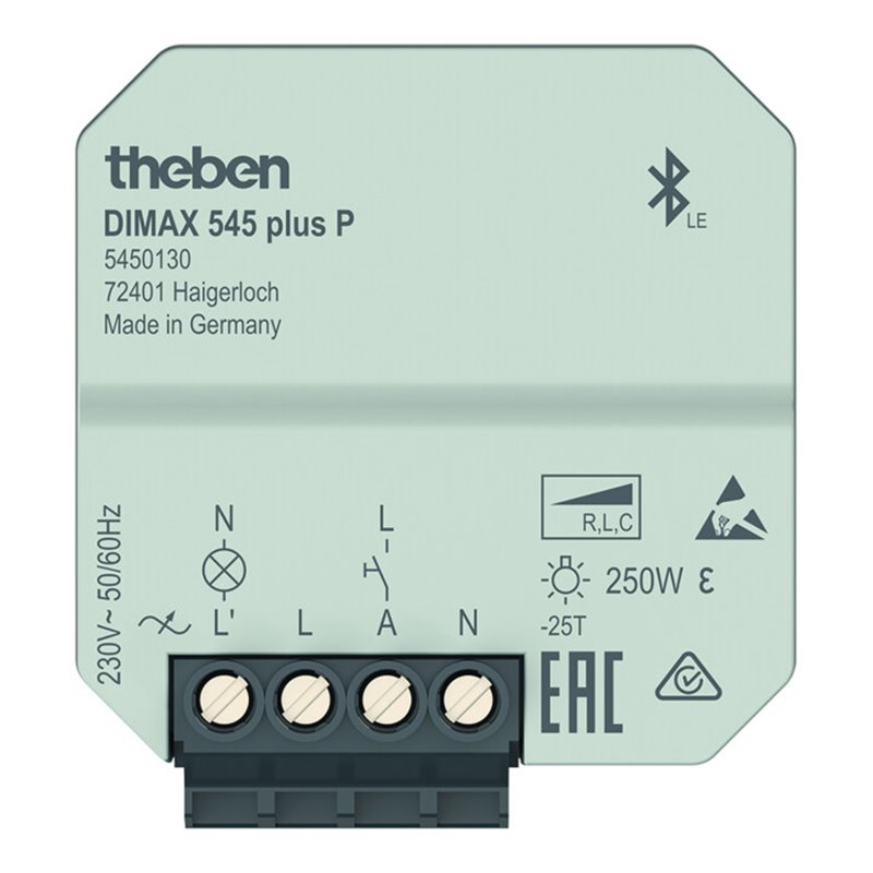 Theben UP-Universaldimmer APPbedienung,Zeitfk. DIMAX 545 plus P