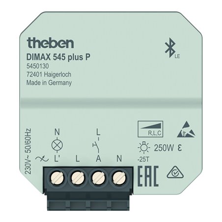 Theben UP-Universaldimmer APPbedienung,Zeitfk. DIMAX 545 plus P