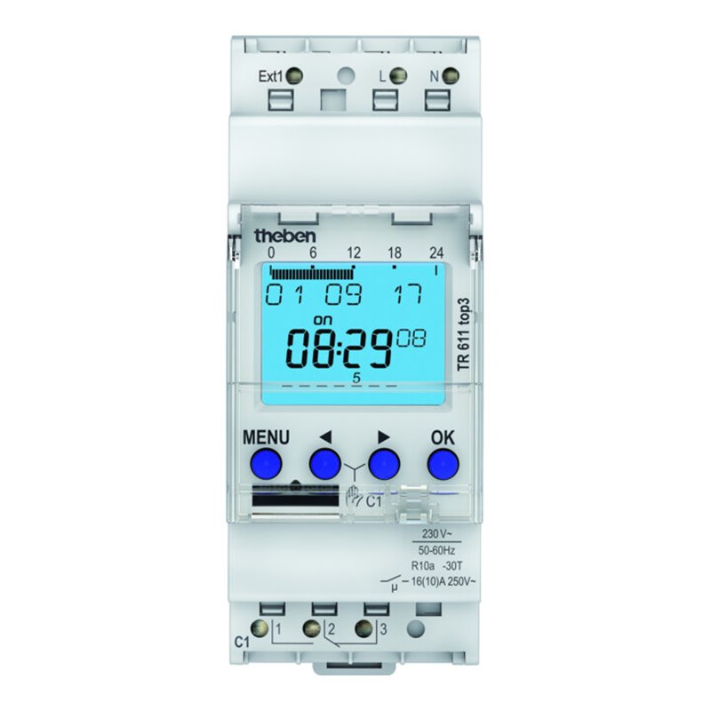Theben Digitale Zeitschaltuhr Wochenprog. 1K TR 611 top3