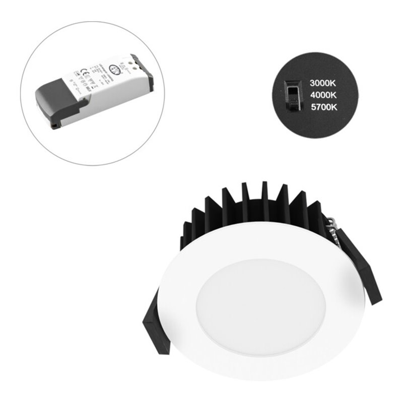EVN Lichttechnik LED-Spot 230V dim. IP54 3000-5700K ws L54N100125