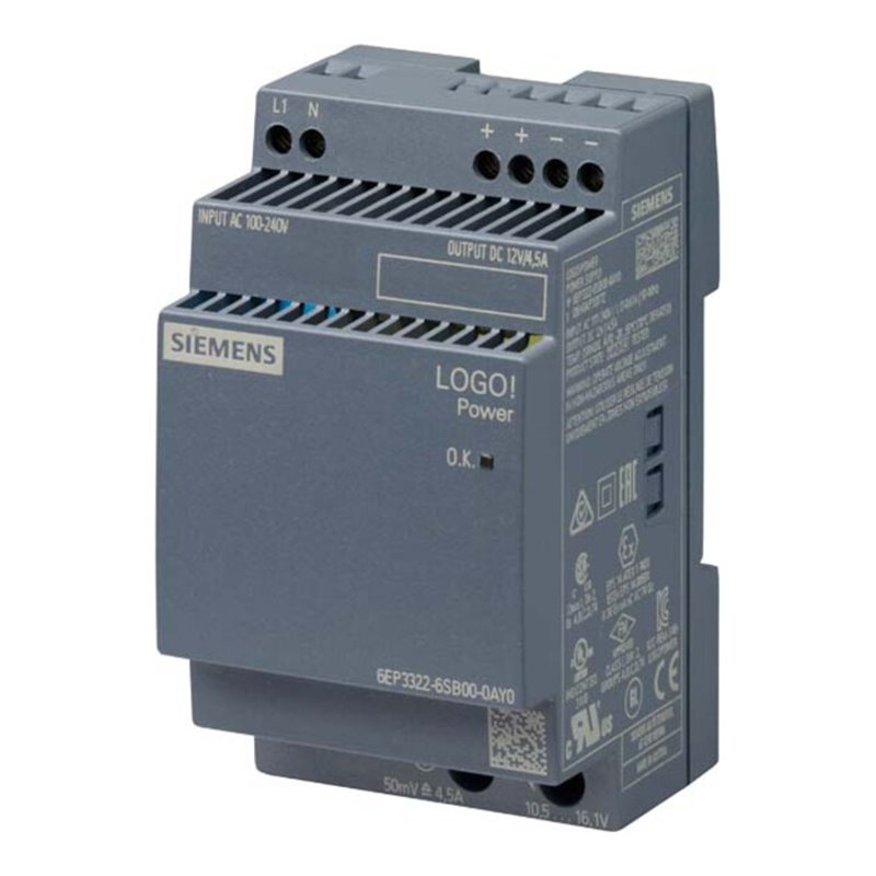 Siemens Indus.Sector LOGO!POWER 12V/4,5A 6EP3322-6SB00-0AY0