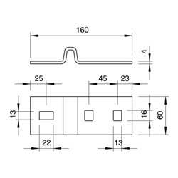 OBO Bettermann Vertr Trägerlasche für IS 8-Stiel AHIS 8 FTK LGR