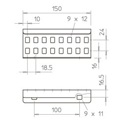 OBO Bettermann Vertr Längsverbinder für Kabelleiter LVG 60 FSK LGR