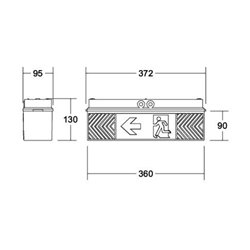 Brumberg Leuchten LED-Rettungszeichenleuchte mit Piktogramm, 3/8h 79031004