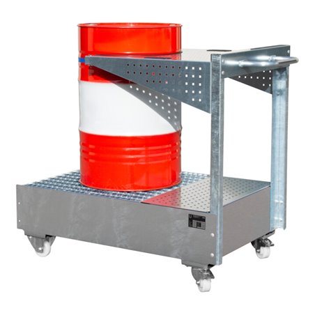 Bauer Südlohn Fahrbare Auffangwanne mit Lochplattenwand LPW 200-4, feuerverzinkt