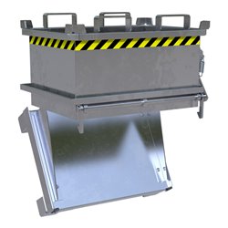 Bauer Südlohn Mini-Klappbodenbehälter MSB 150, feuerverzinkt