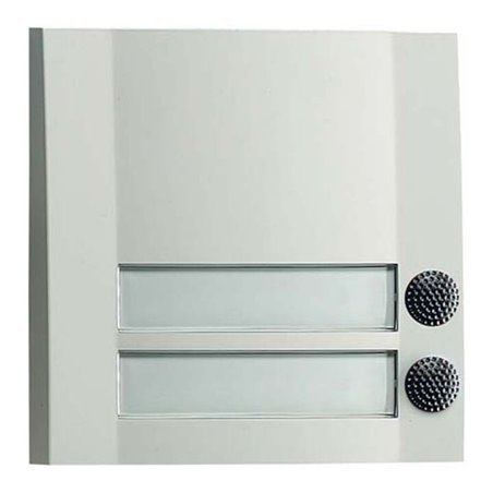 Grothe Klingeltaster 2fach 90x90x18,5mm, ws/sw DOMOLUX DUO