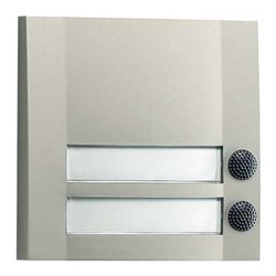 Grothe Klingeltaster 2fach 90x90x18,5mm, sil/sw DOMOLUX DUO SIM/SW