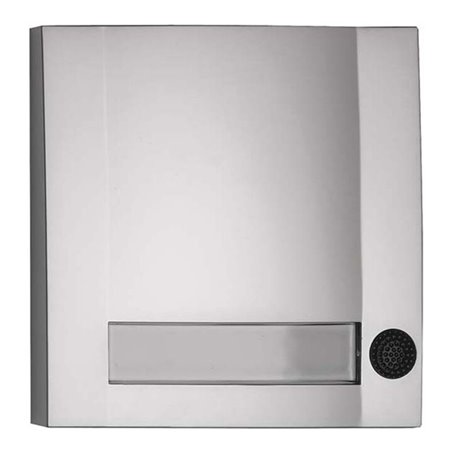 Grothe Klingeltaster 1fach 90x90x18,5mm, sil/sw DOMOLUX SIM/SW