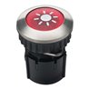 Grothe Klingeltaster rund 14,6mm Knopf rot, Hülse V2A PROTACT 105 LED