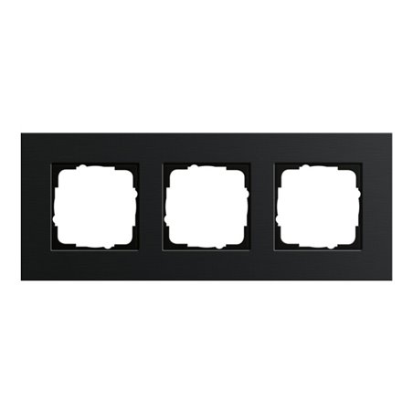 Gira Abdeckrahmen 3-fach aluminium schwarz 0213126