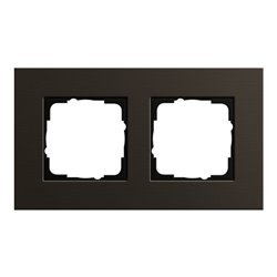 Gira Abdeckrahmen 2-fach aluminium braun 0212127