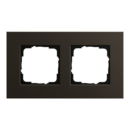 Gira Abdeckrahmen 2-fach aluminium braun 0212127