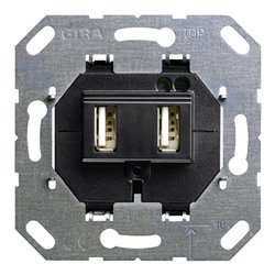 Gira USB Spannungsvers. 2fach Einsatz 235900