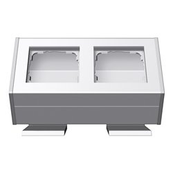 Gira Gehäuse 2-fach rws m.Befestigungswinkel 119227