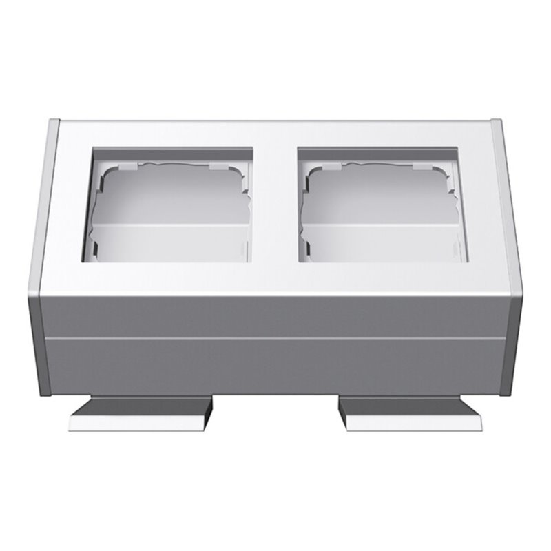 Gira Gehäuse 2-fach rws m.Befestigungswinkel 119227