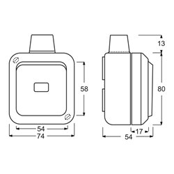 Busch-Jaeger Wipptaster Schliesser 1pol. AP 2621 WDI