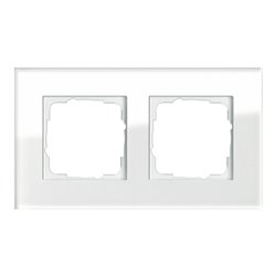 Gira Abdeckrahmen 2f. weissglas Esprit 021212