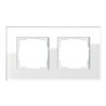 Gira Abdeckrahmen 2f. weissglas Esprit 021212