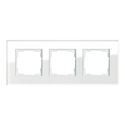 Gira Abdeckrahmen 3f. weissglas 021312